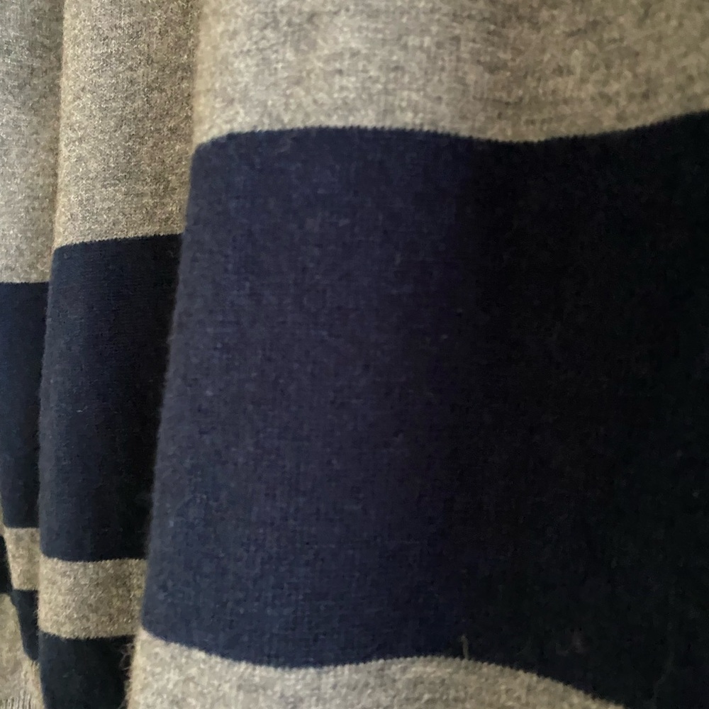 Belstaff Grey and Navy Striped Wool Quarter Zip Sweater Size S - Picture 8 of 8